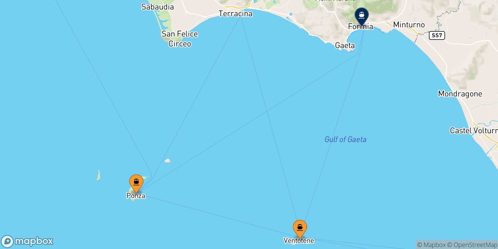Carte des ports  Formia
