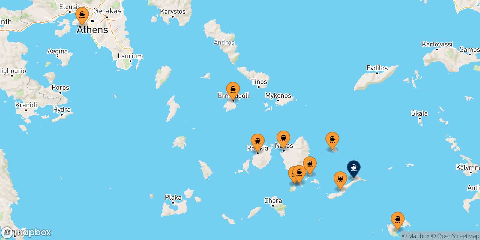 Carte des ports  Aegiali (Amorgos)