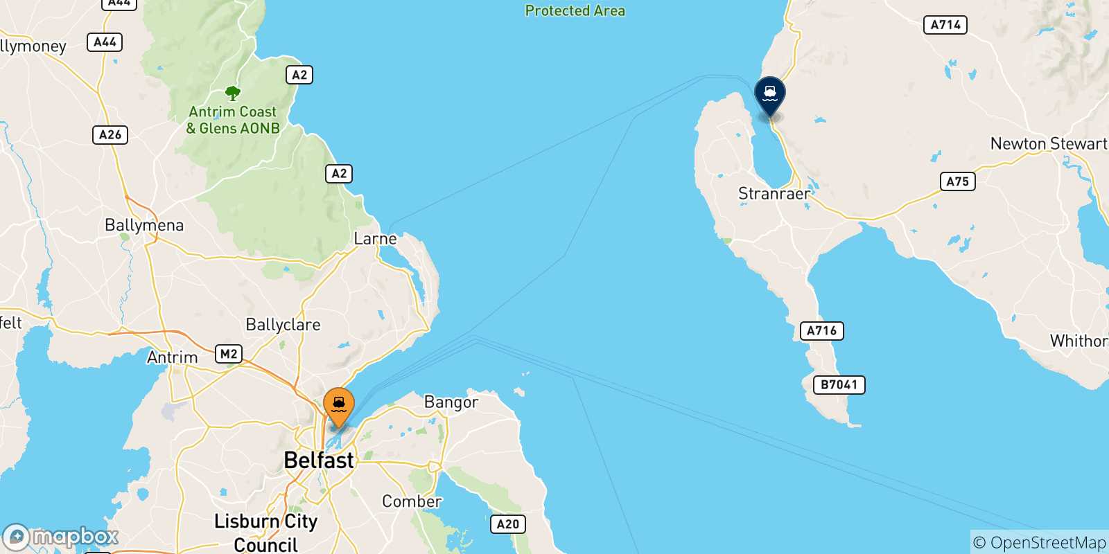 Carte des ports  Écosse