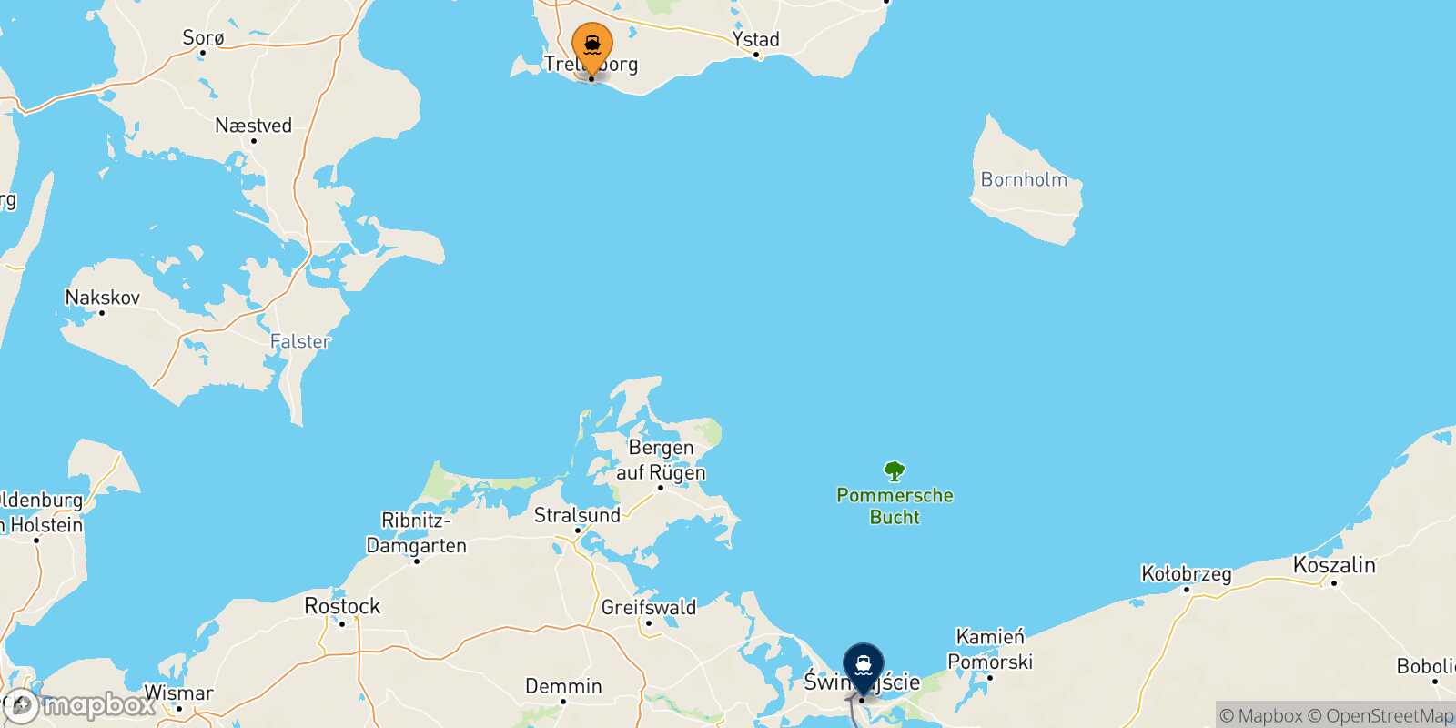 Carte des ports  Swinoujscie