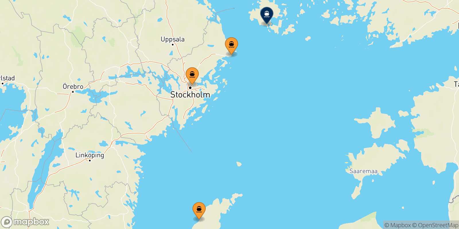 Carte des ports  Mariehamn