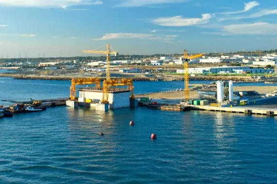 Panorama sur le port de Civitavecchia