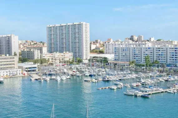 Toulon, France, vue panoramique du port