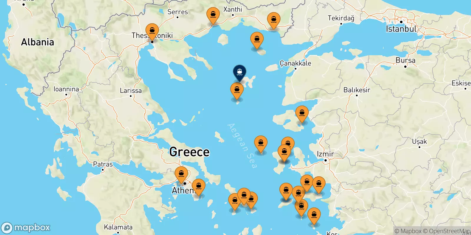 Ferry pour Myrina (Limnos)