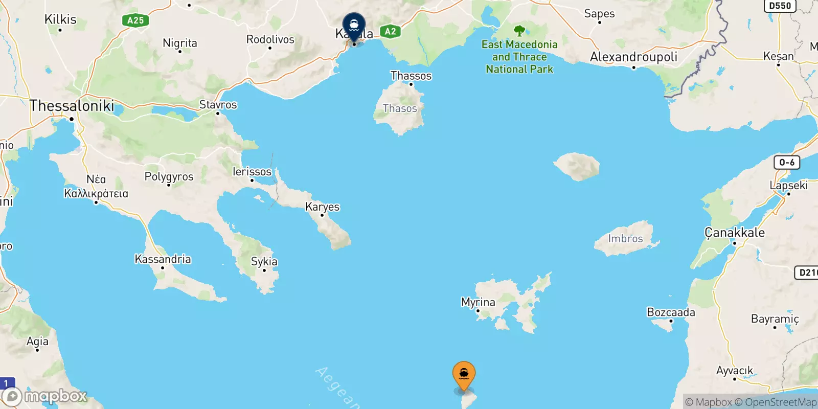 Ferry de Agios Efstratios pour Kavala