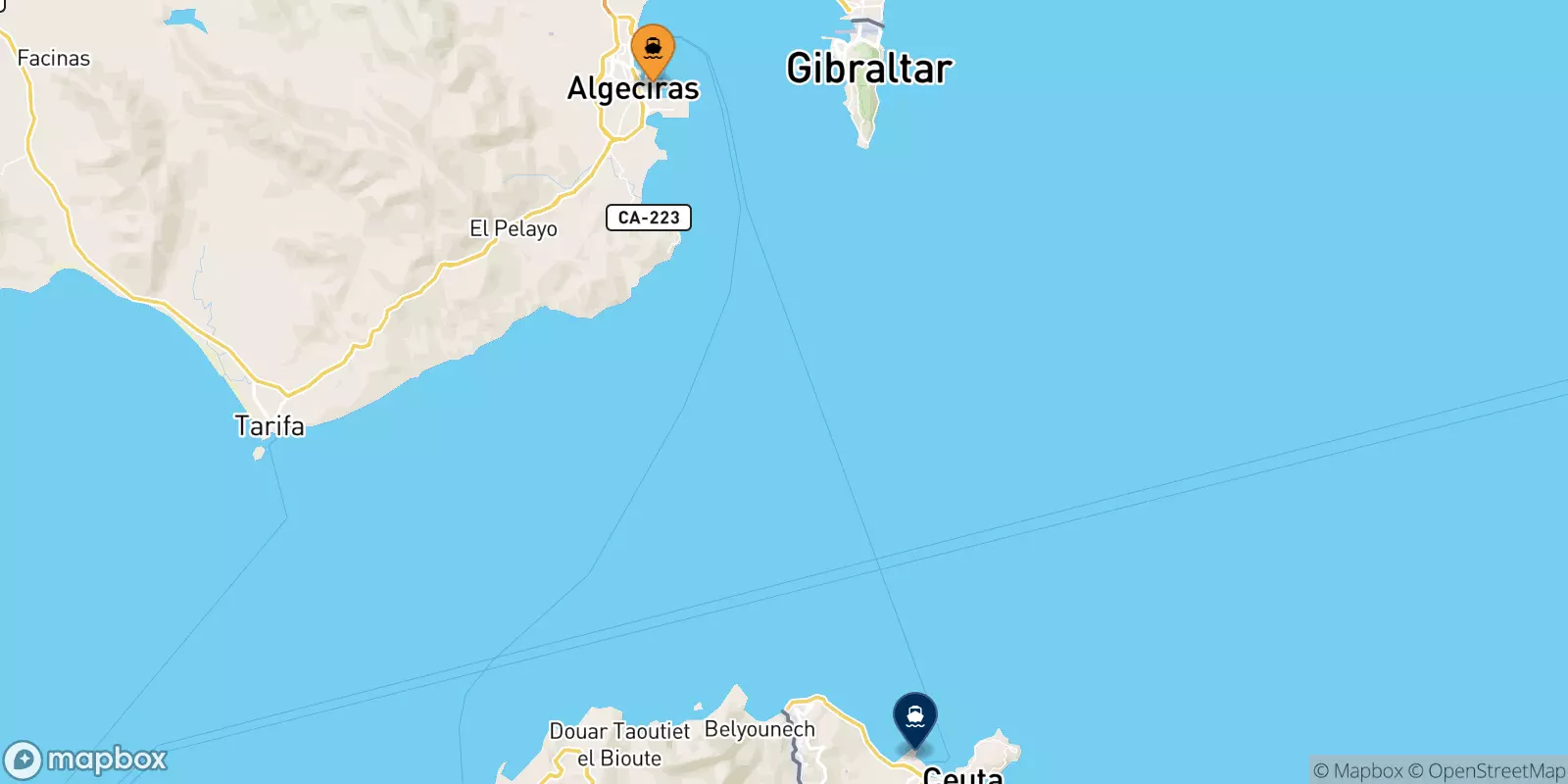 Ferry de Algésiras pour l'Espagne