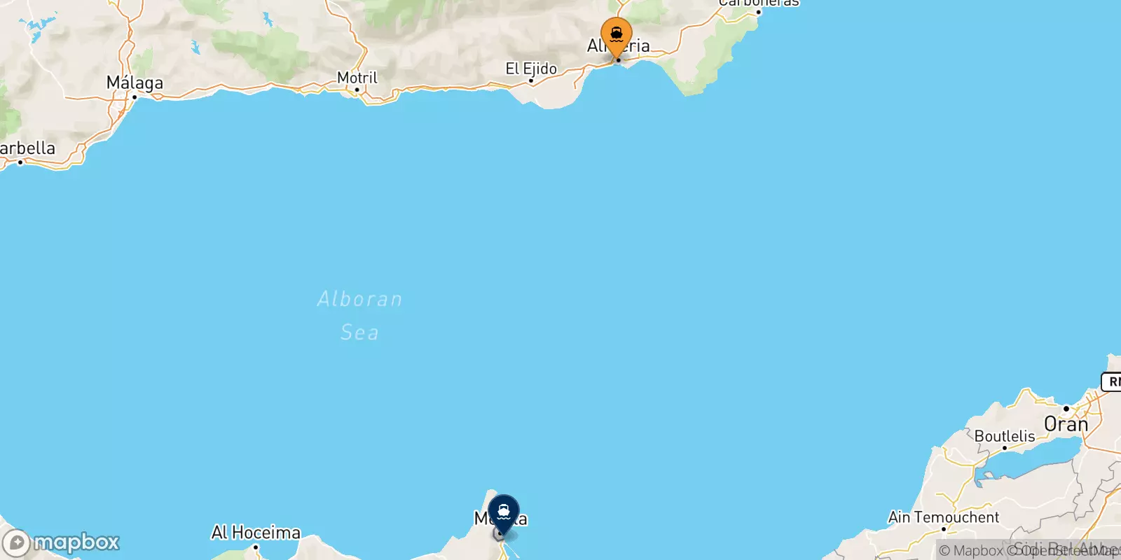 Ferry de Almería pour Nador