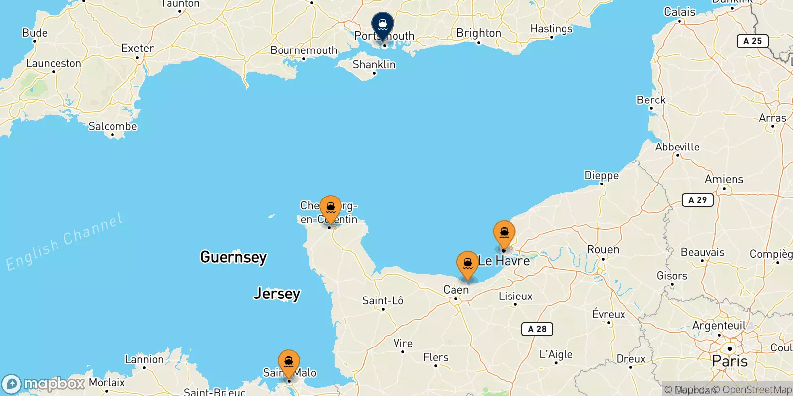 Ferry de la France pour Portsmouth