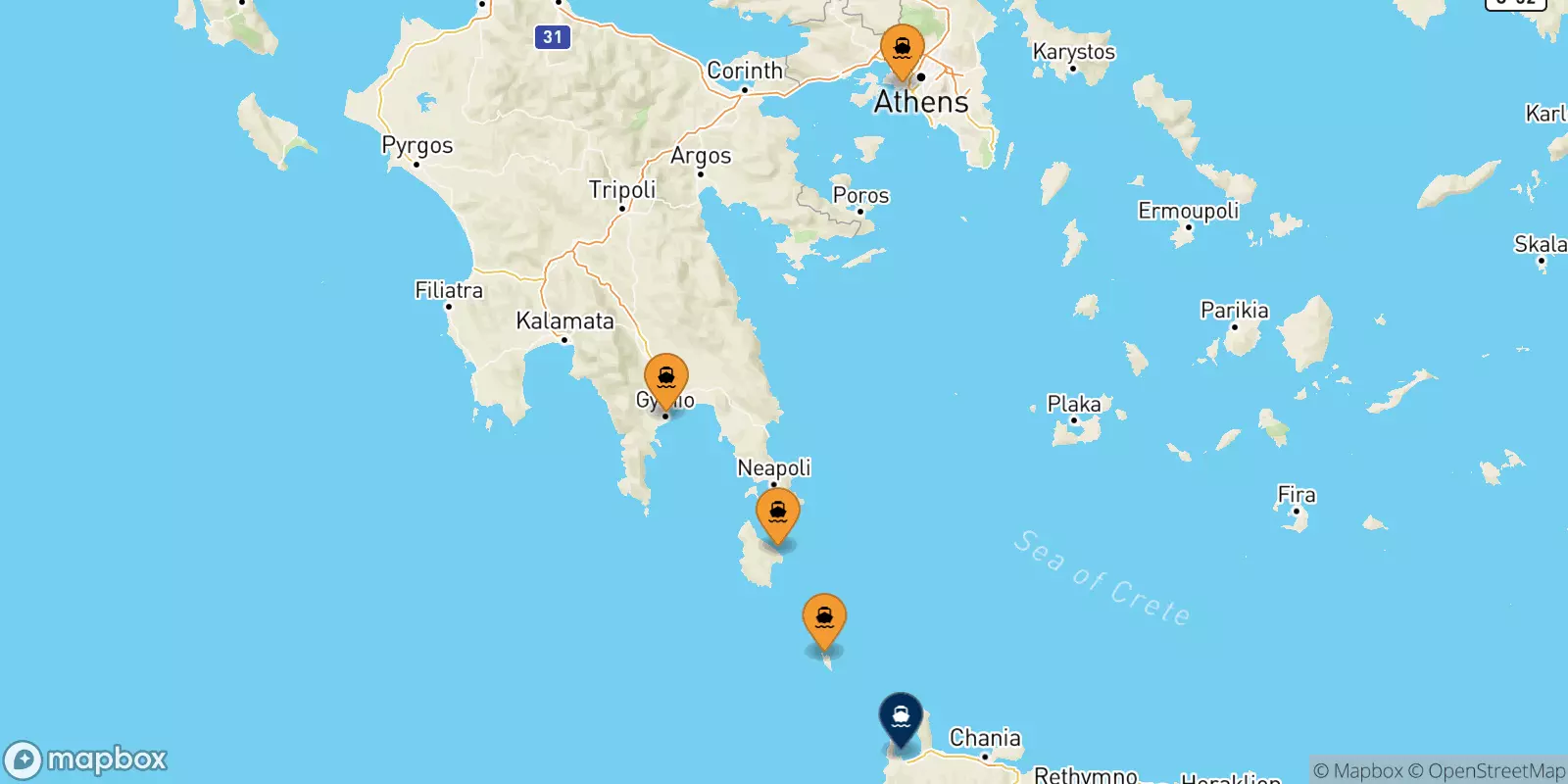 Ferry de la Grèce pour Kissamos