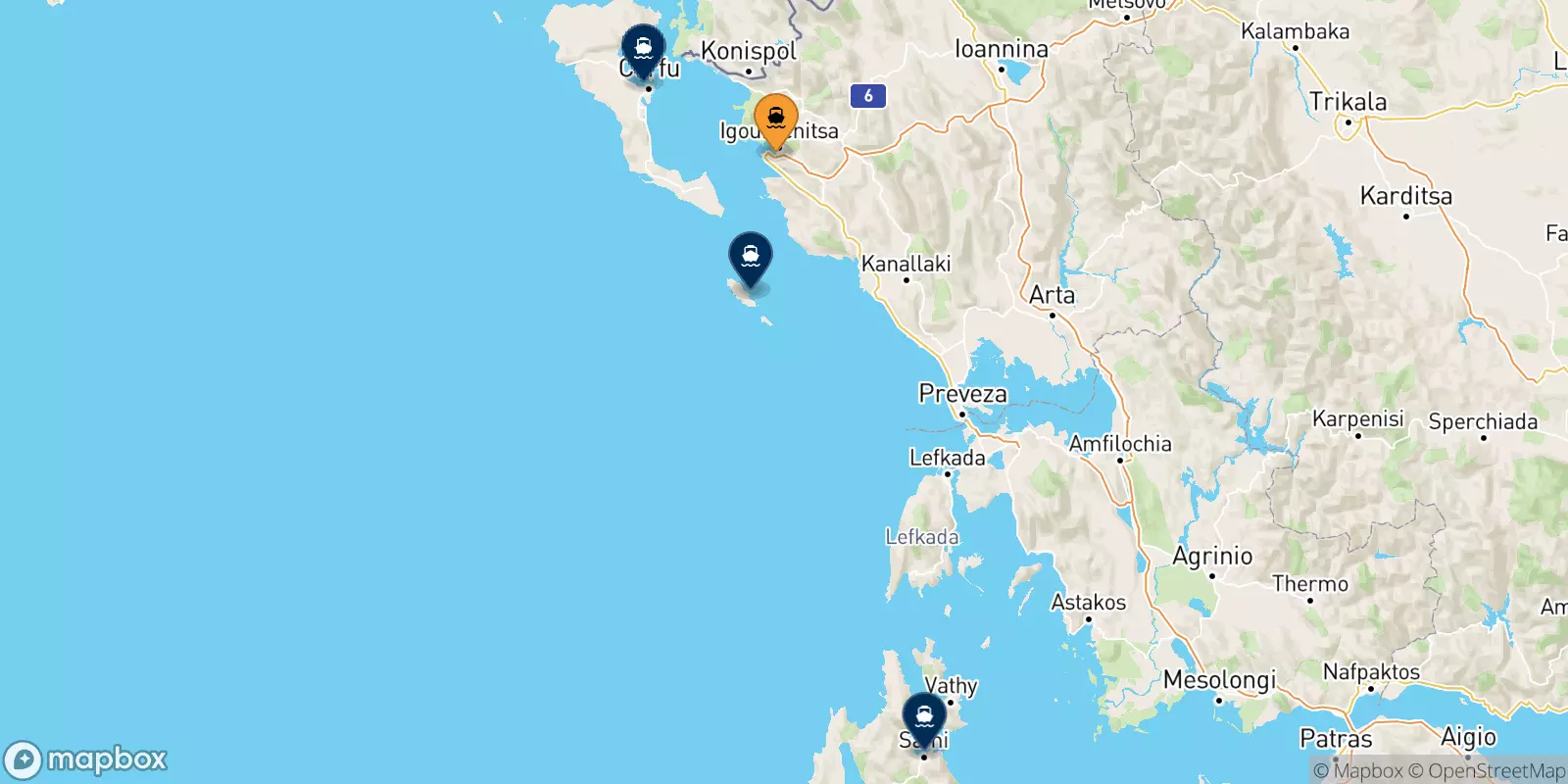 Ferry de Igoumenitsa pour la Grèce