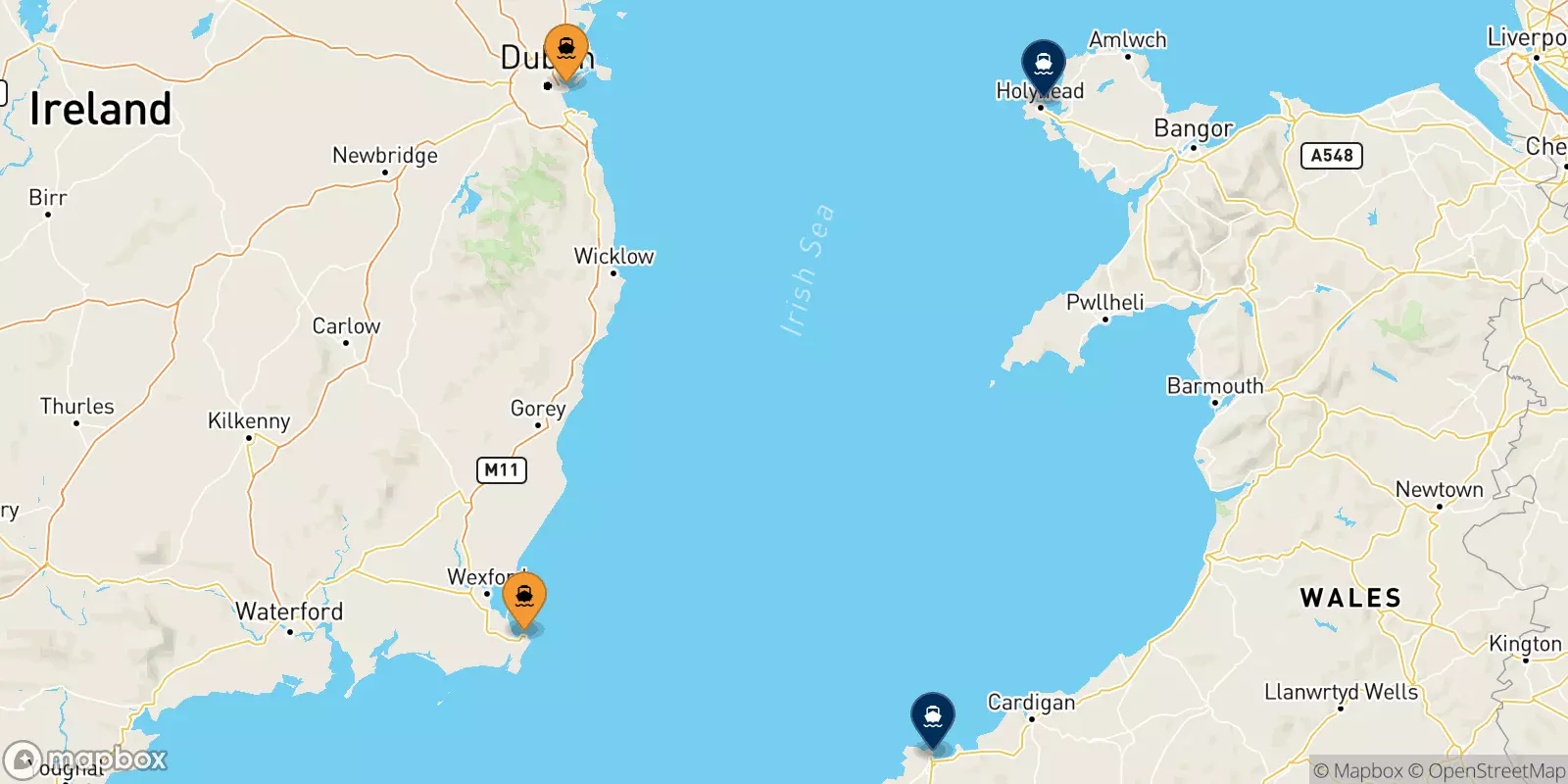 Ferry de Irlande pour Pays De Galles