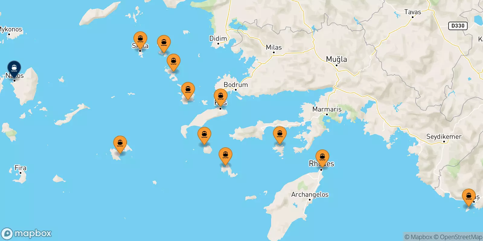 Ferry de Îles Du Dodécanèse pour Naxos