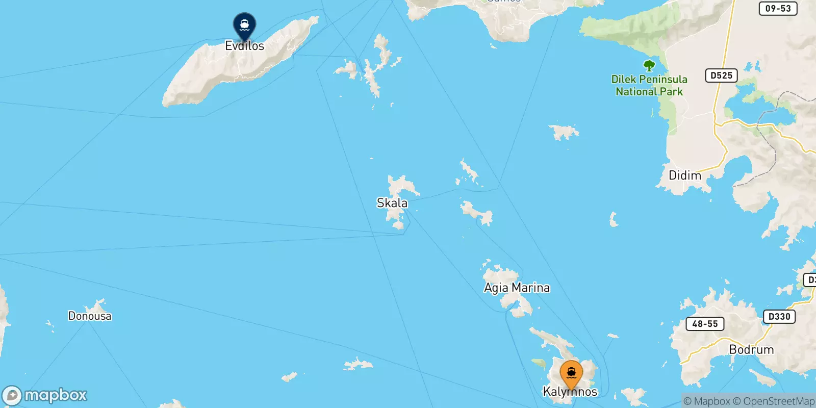 Ferry de Kalymnos pour Agios Kirikos (Ikaria)