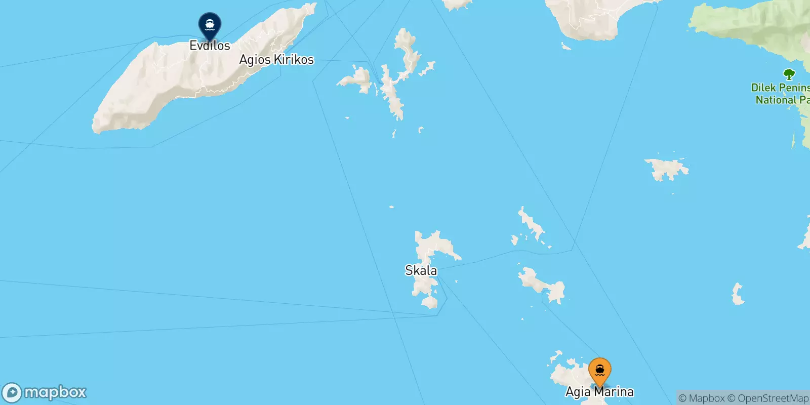 Ferry de Leros pour Agios Kirikos (Ikaria)