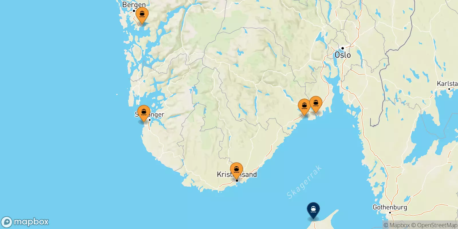 Ferry de la Norvège pour Hirtshals