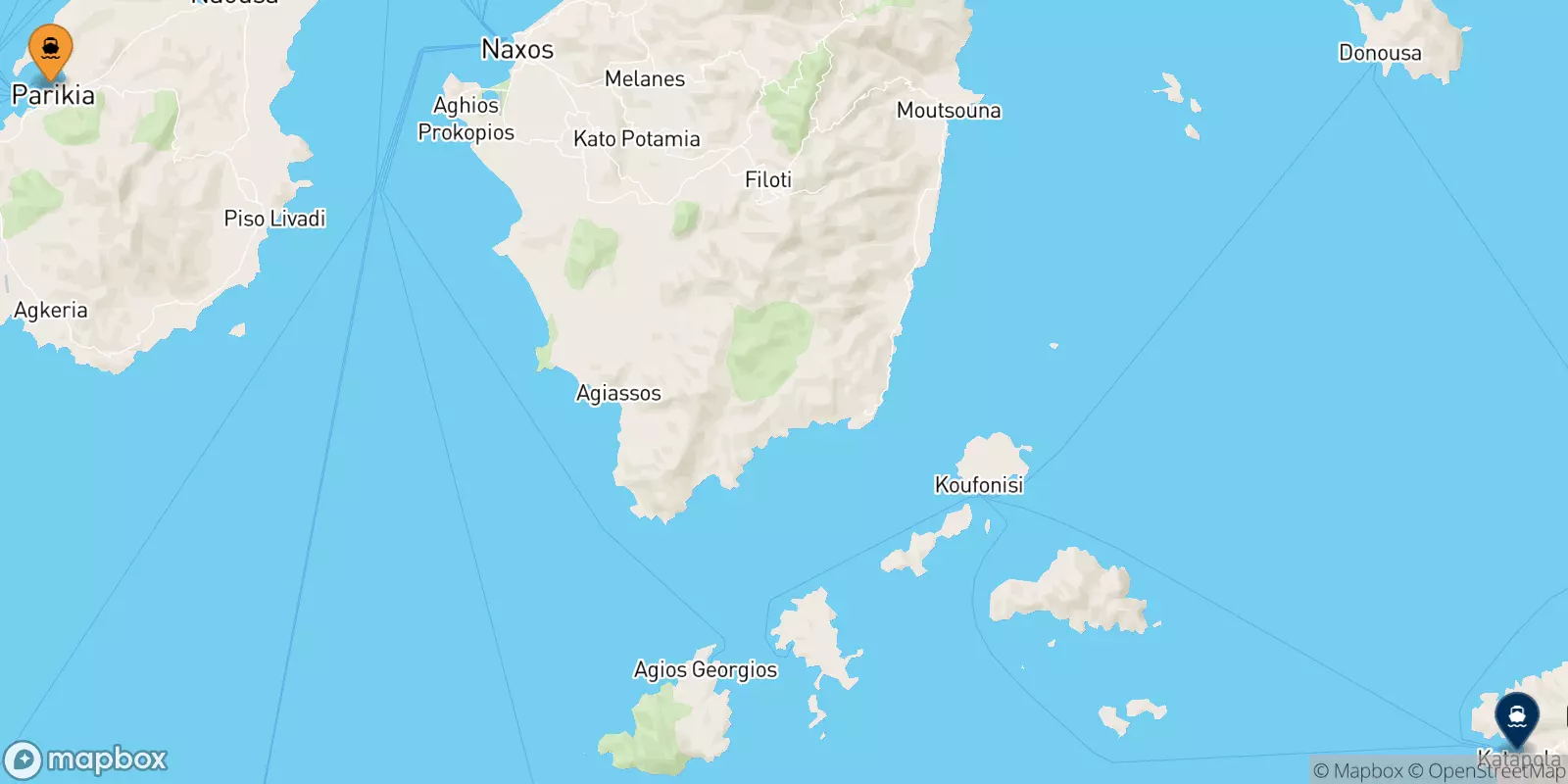 Ferry de Paros pour Katapola (Amorgos)