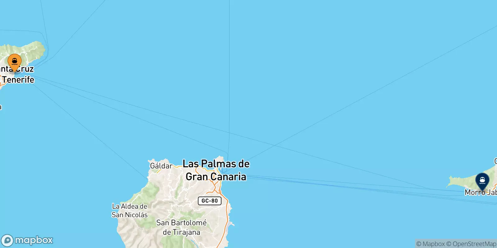 Ferry de Santa Cruz De Tenerife pour Morro Jable (Fuerteventura)