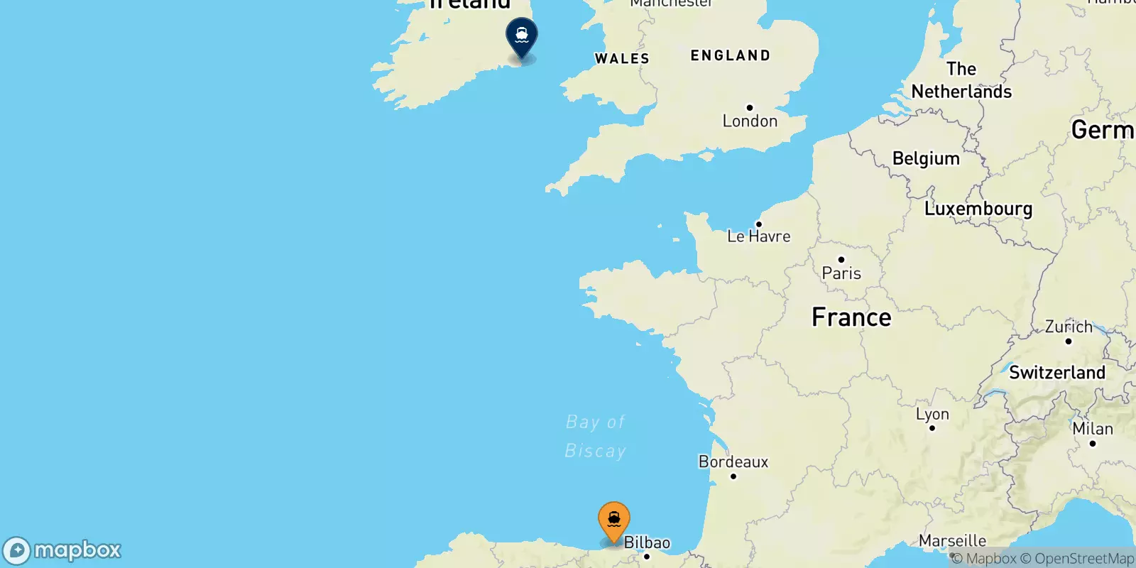 Ferry de Santander pour Rosslare