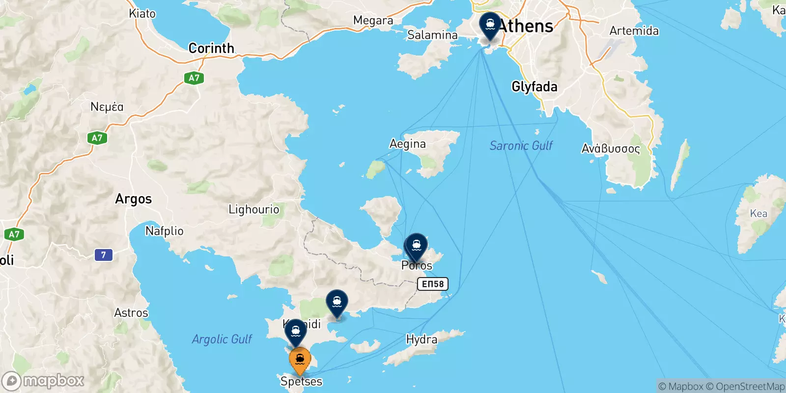 Ferry de Spetses pour la Grèce