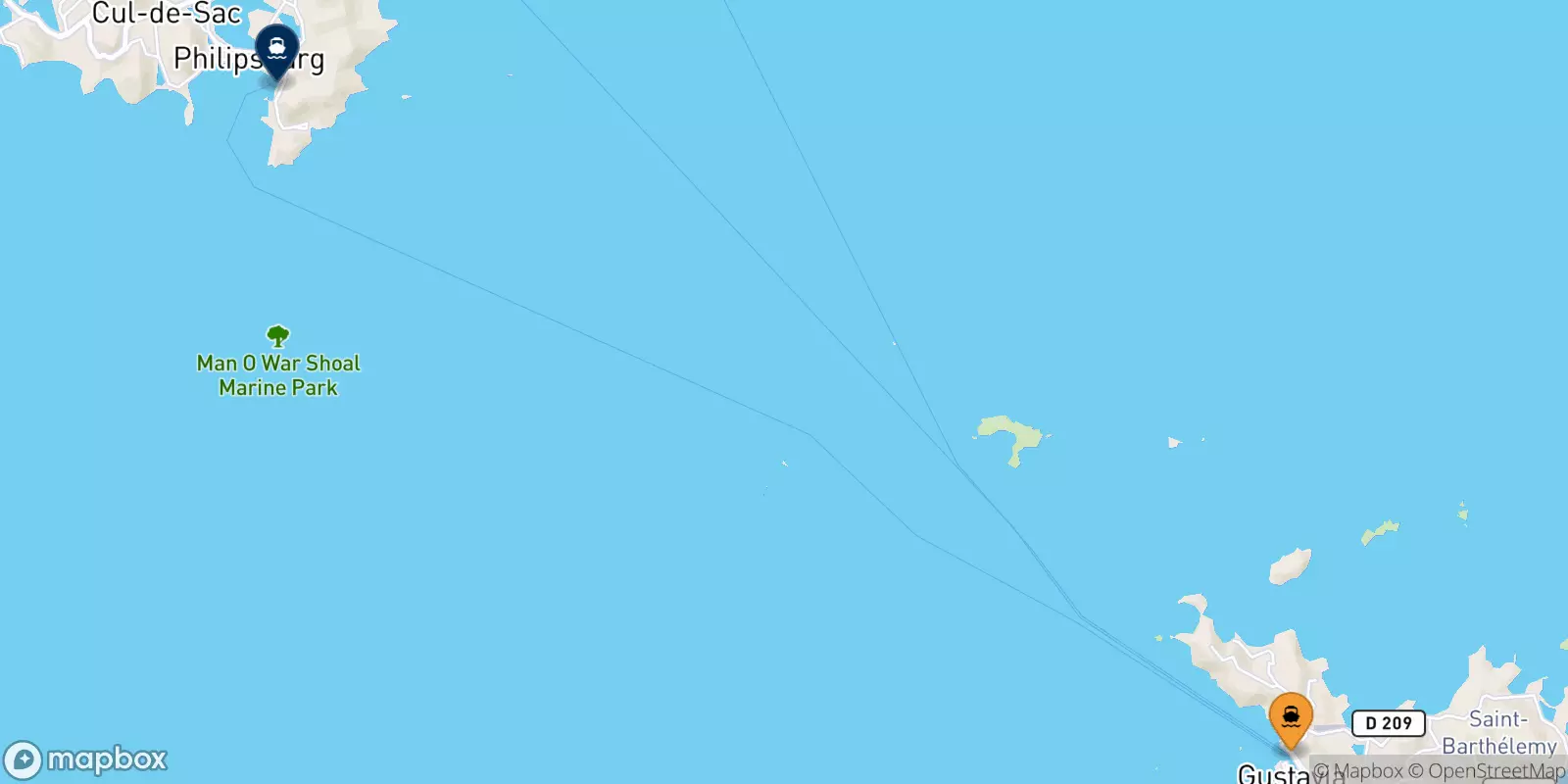 Ferry des Antilles Françaises pour Antilles Néerlandaises