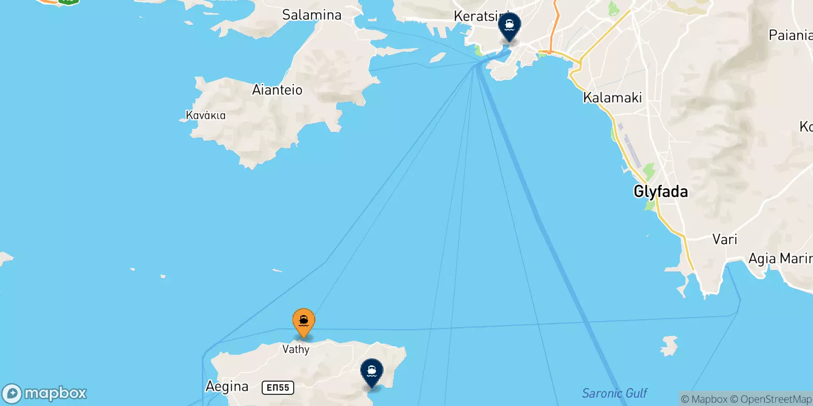 Ferry de Souvala (Aegina) pour la Grèce