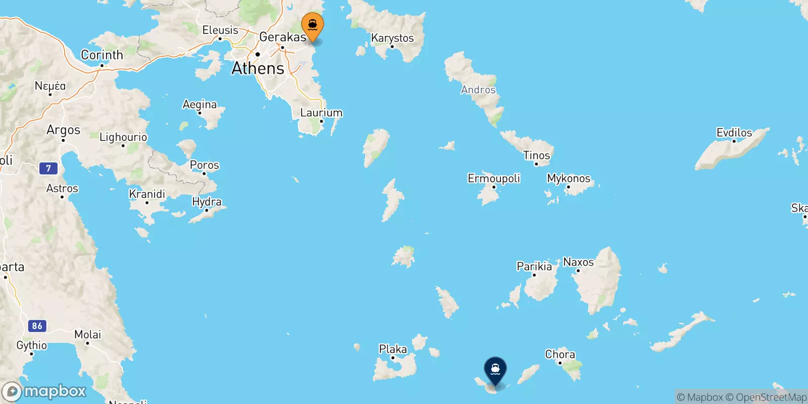 Ferry de Rafina pour Folegandros