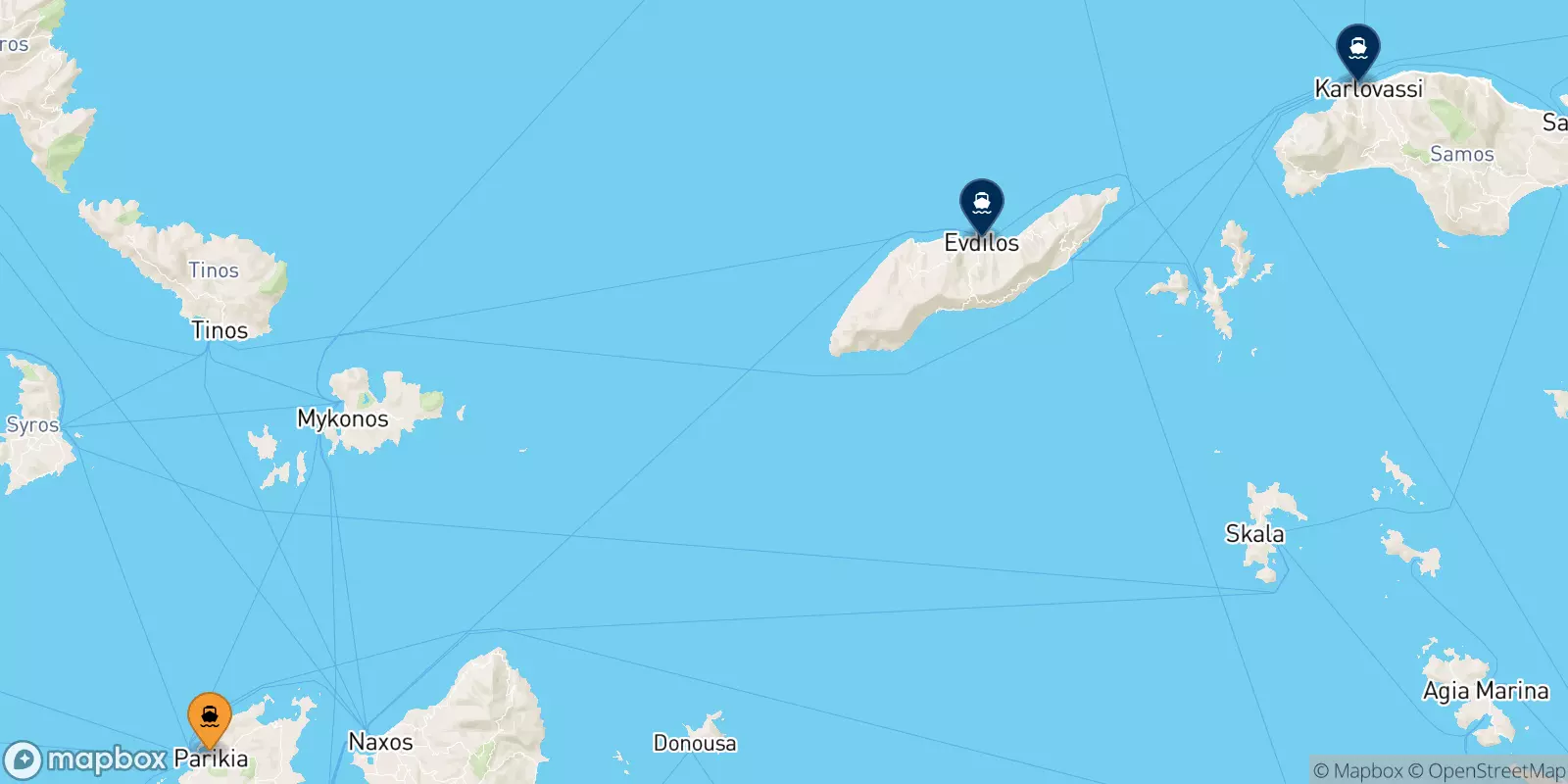 Ferry de Paros pour les Îles Égéennes