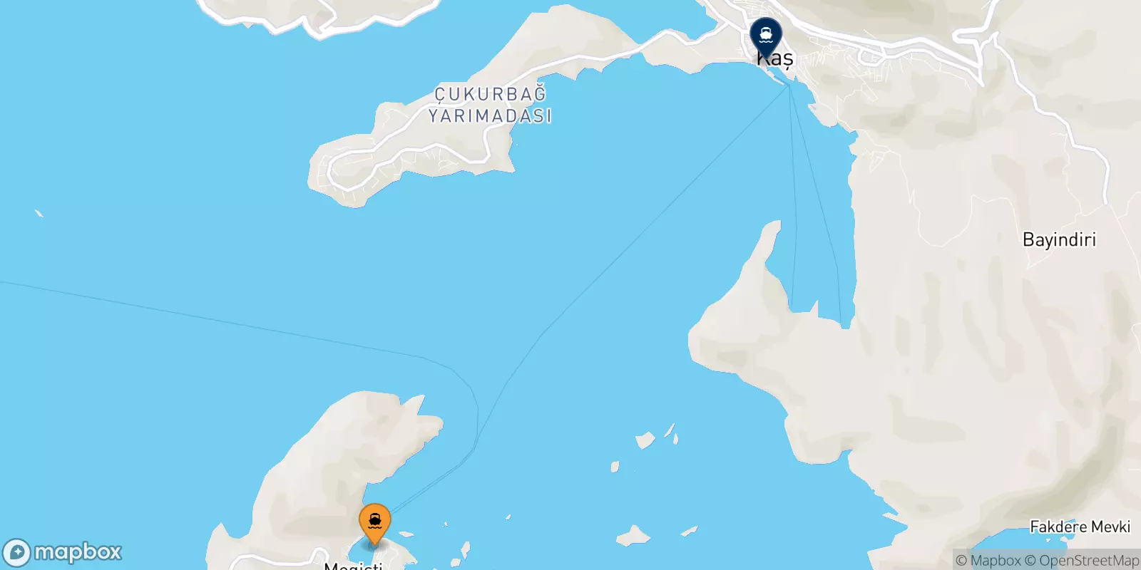 Ferry de la Grèce pour Kas