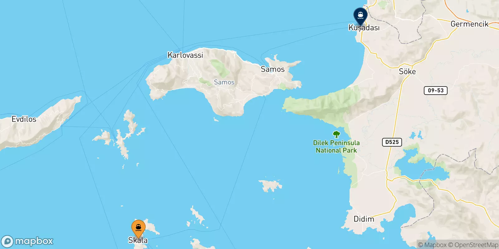 Ferry de Îles Du Dodécanèse pour Kusadasi