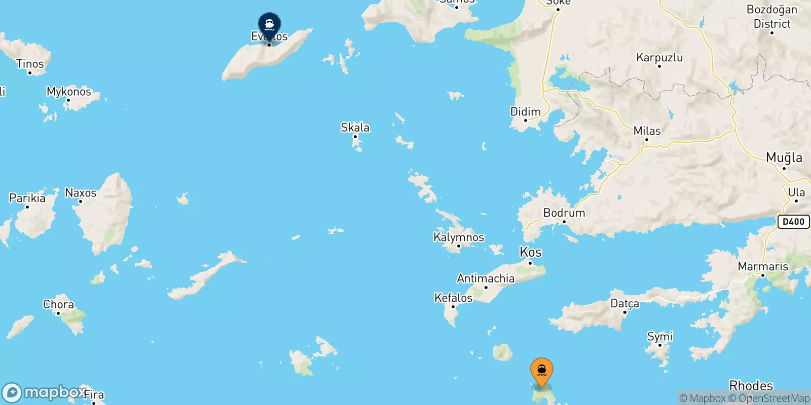 Ferry de Tilos pour Evdilos (Ikaria)