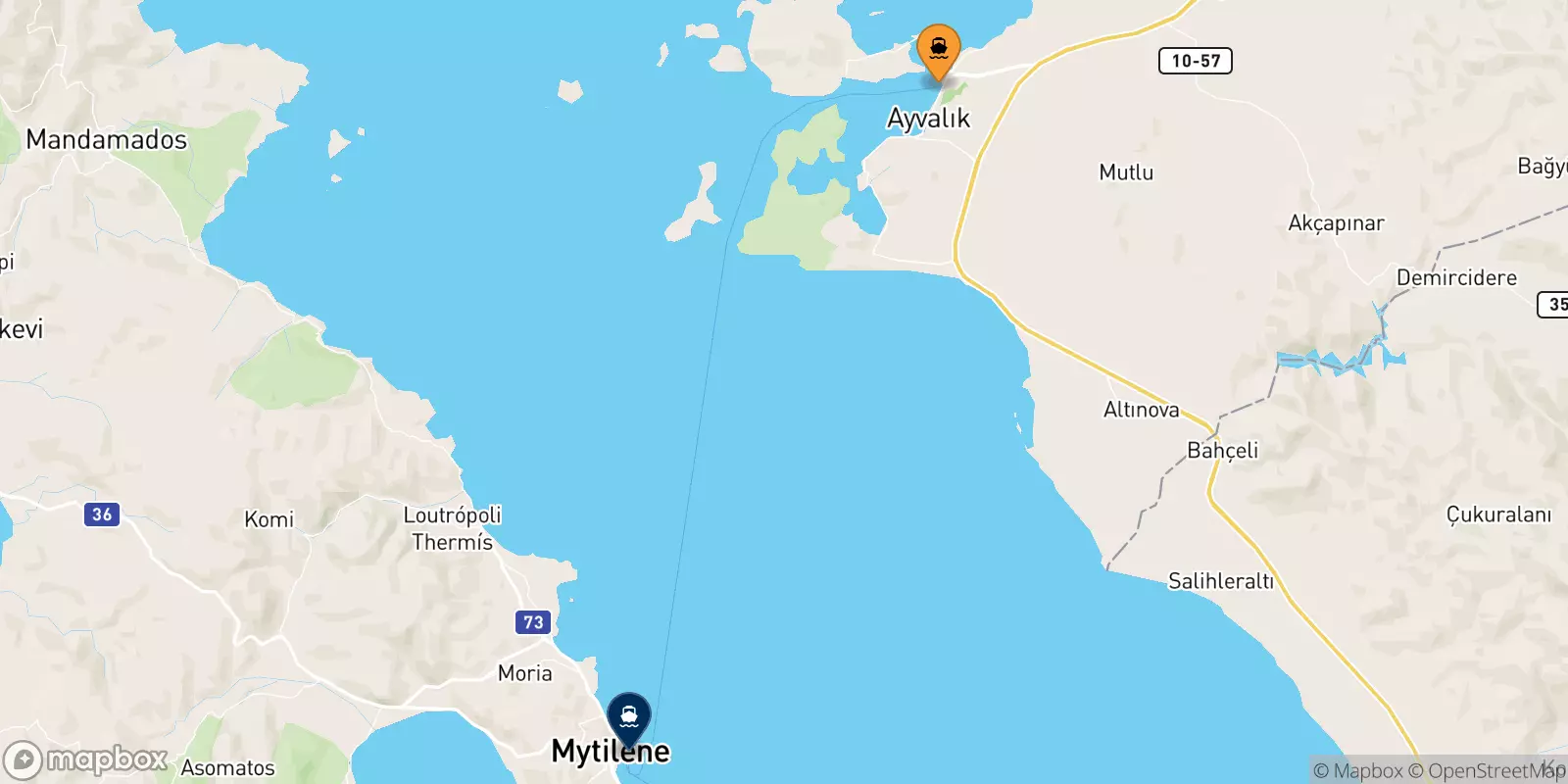 Ferry de Ayvalik pour Mytilène (Lesvos)