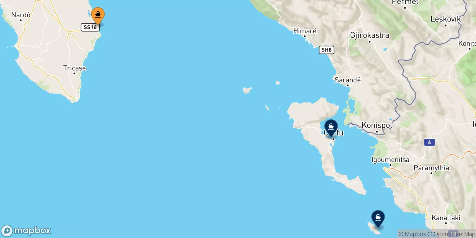 Ferry de Otrante pour la Grèce