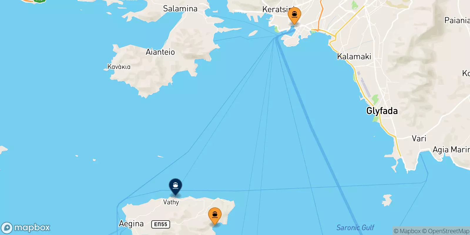 Ferry de la Grèce pour Souvala (Aegina)