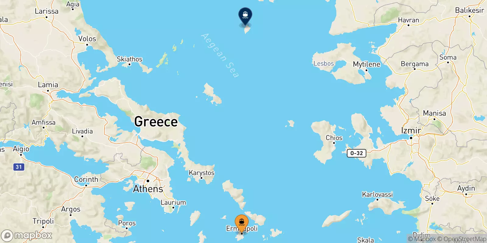 Ferry de Syros pour Agios Efstratios