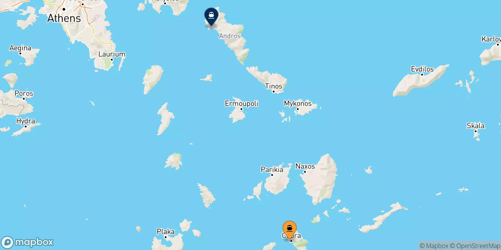 Ferry de Ios pour Andros