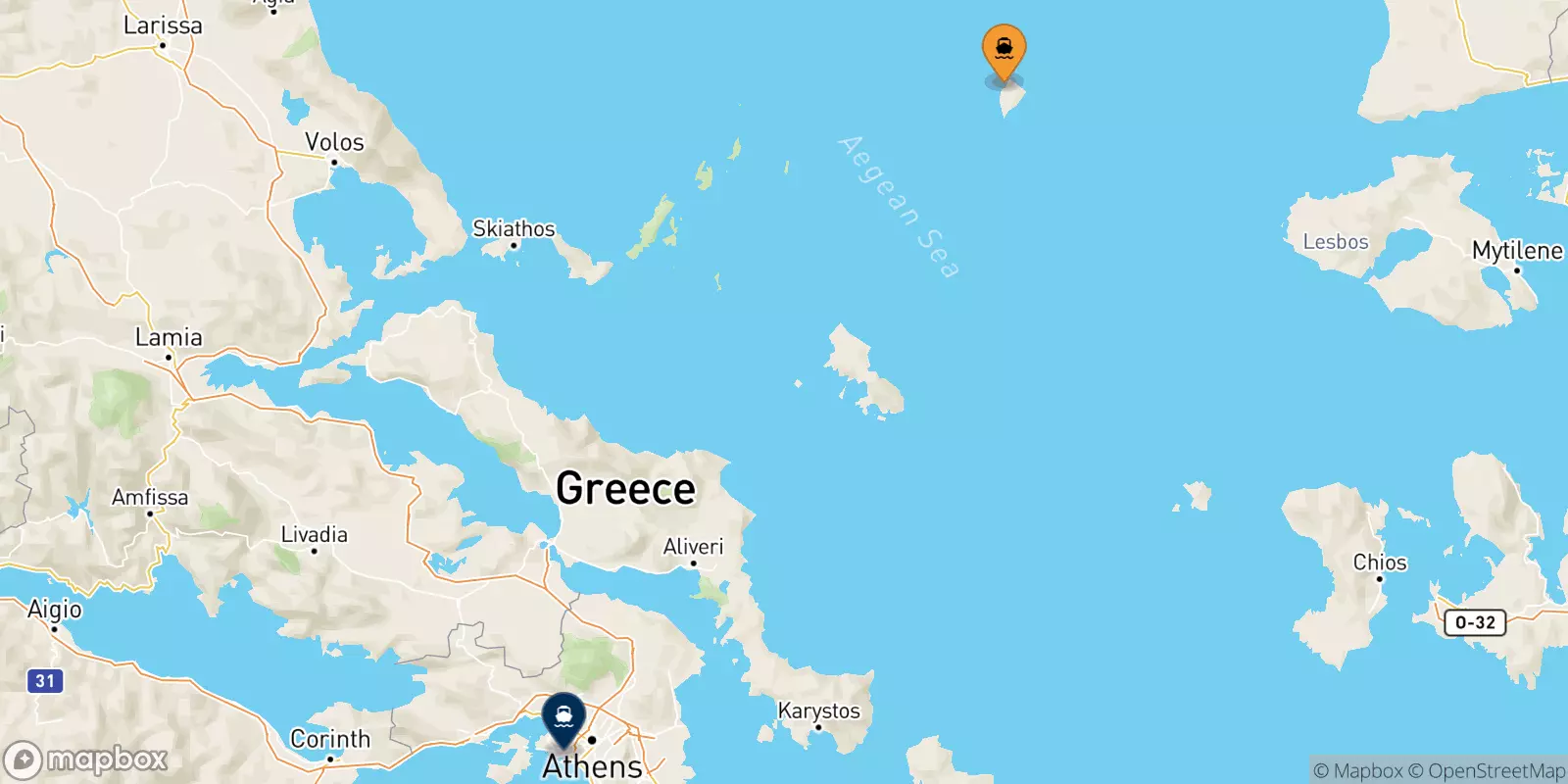 Ferry de Agios Efstratios pour Le Pirée