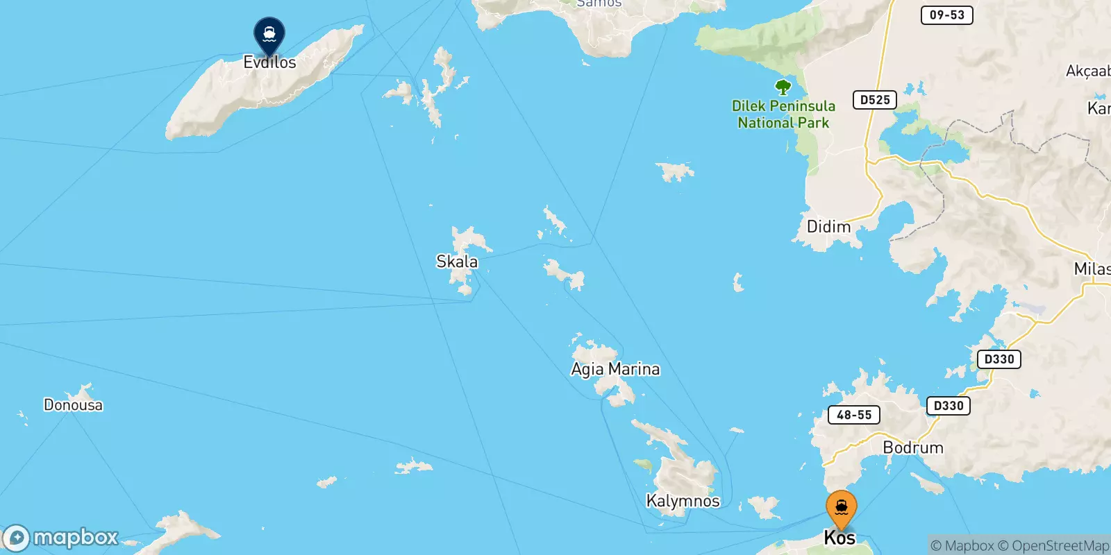 Ferry de Kos pour Evdilos (Ikaria)