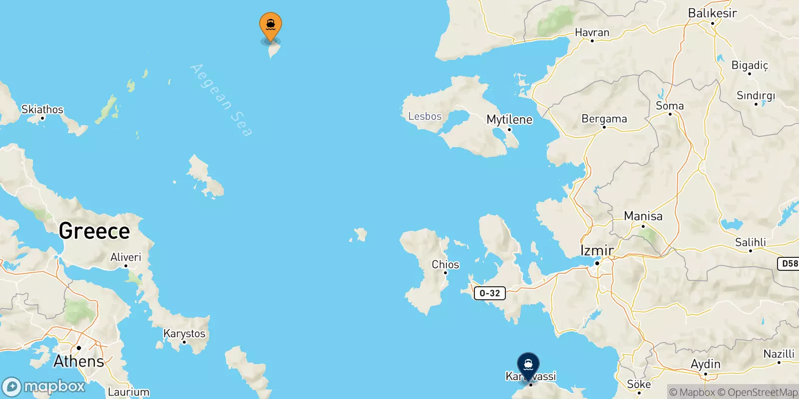 Ferry de Agios Efstratios pour Karlovassi (Samos)