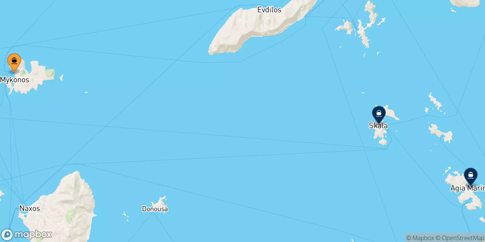 Ferry de Mykonos pour Îles Du Dodécanèse