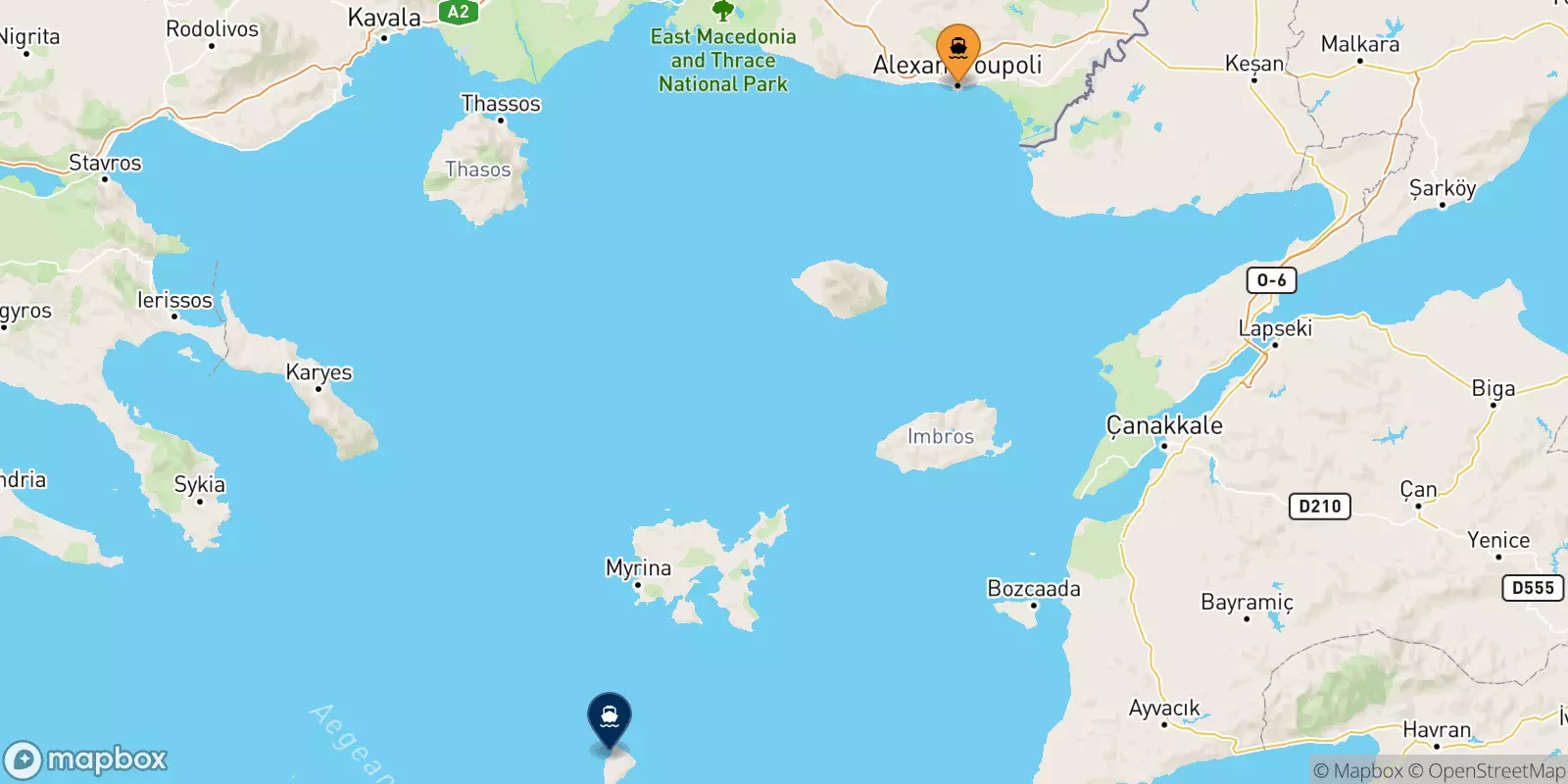 Ferry de Alexandroúpoli pour Agios Efstratios