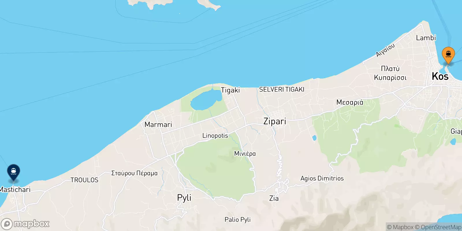 Ferry de Kos pour Pserimos
