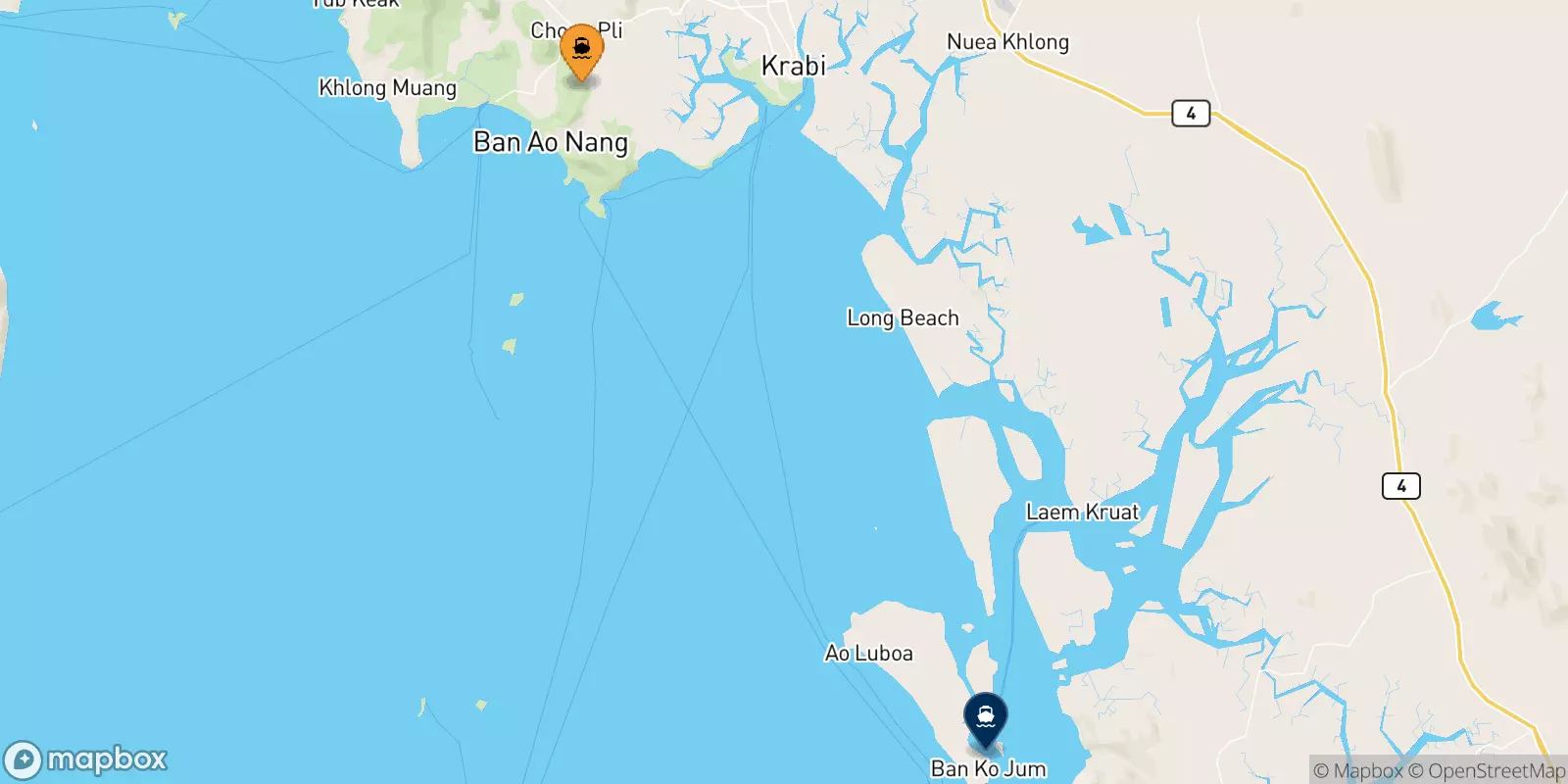 Ferry de Ao Nang (Nopparat Thara Pier) pour Koh Jum