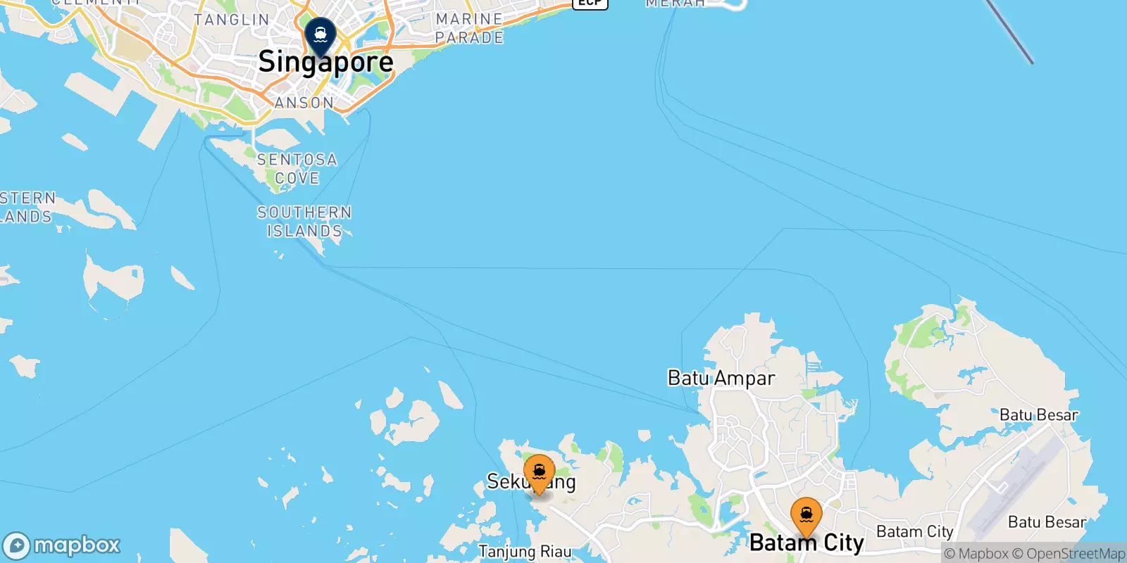 Ferry dal Batam pour Harbourfront Centre