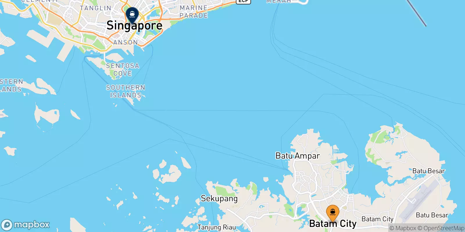 Ferry de Batam Centre pour Harbourfront Centre
