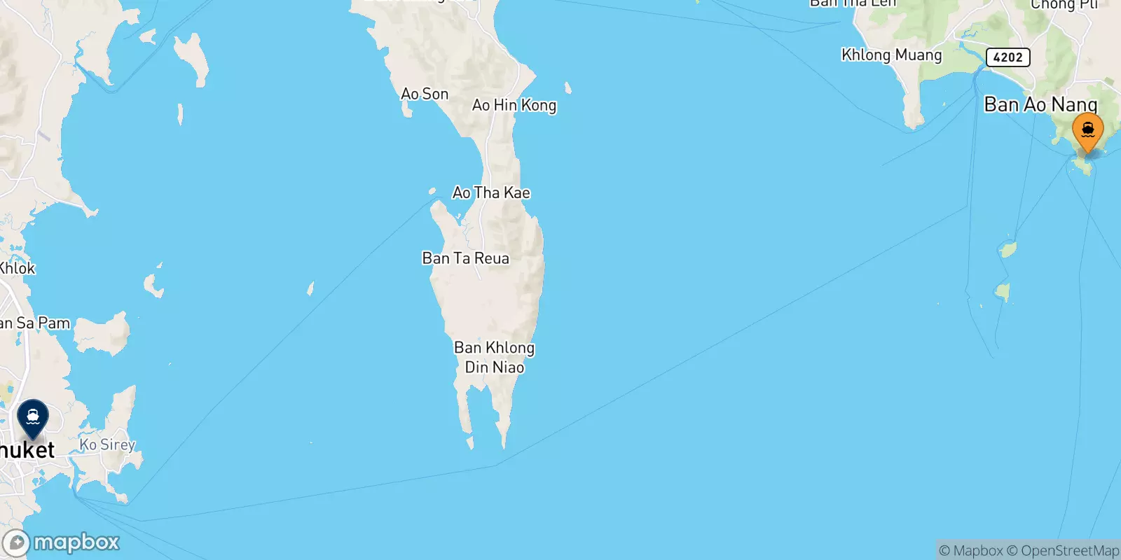 Ferry de East Railay Bay Beach Floating Pier pour Phuket (Rassada Pier)