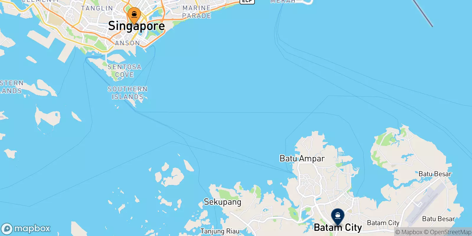 Ferry de Harbourfront Centre pour Batam Centre