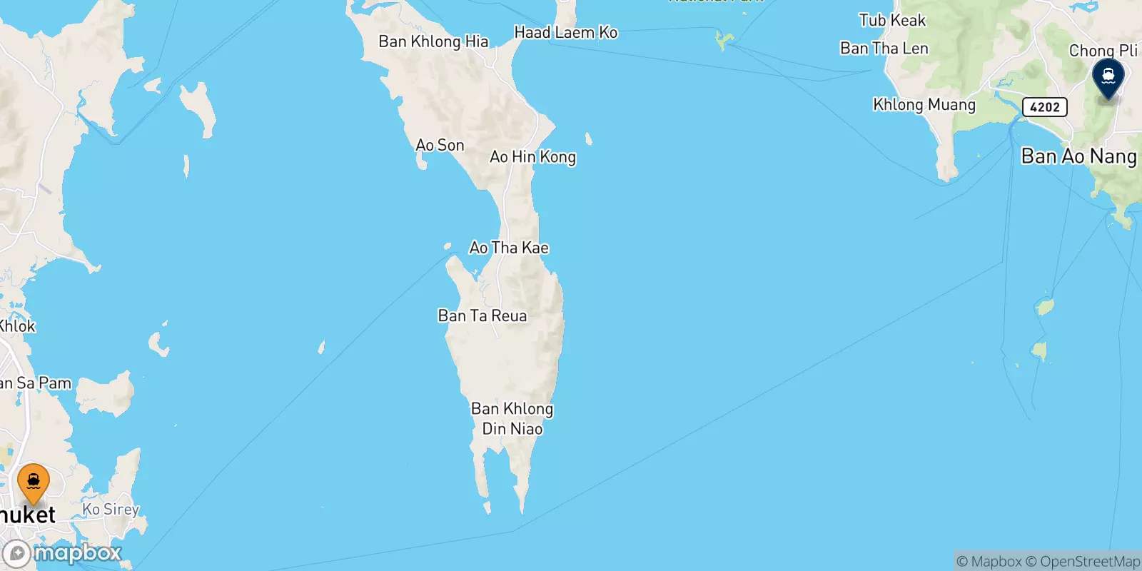 Ferry dal Île De Phuket pour Ao Nang (Nopparat Thara Pier)