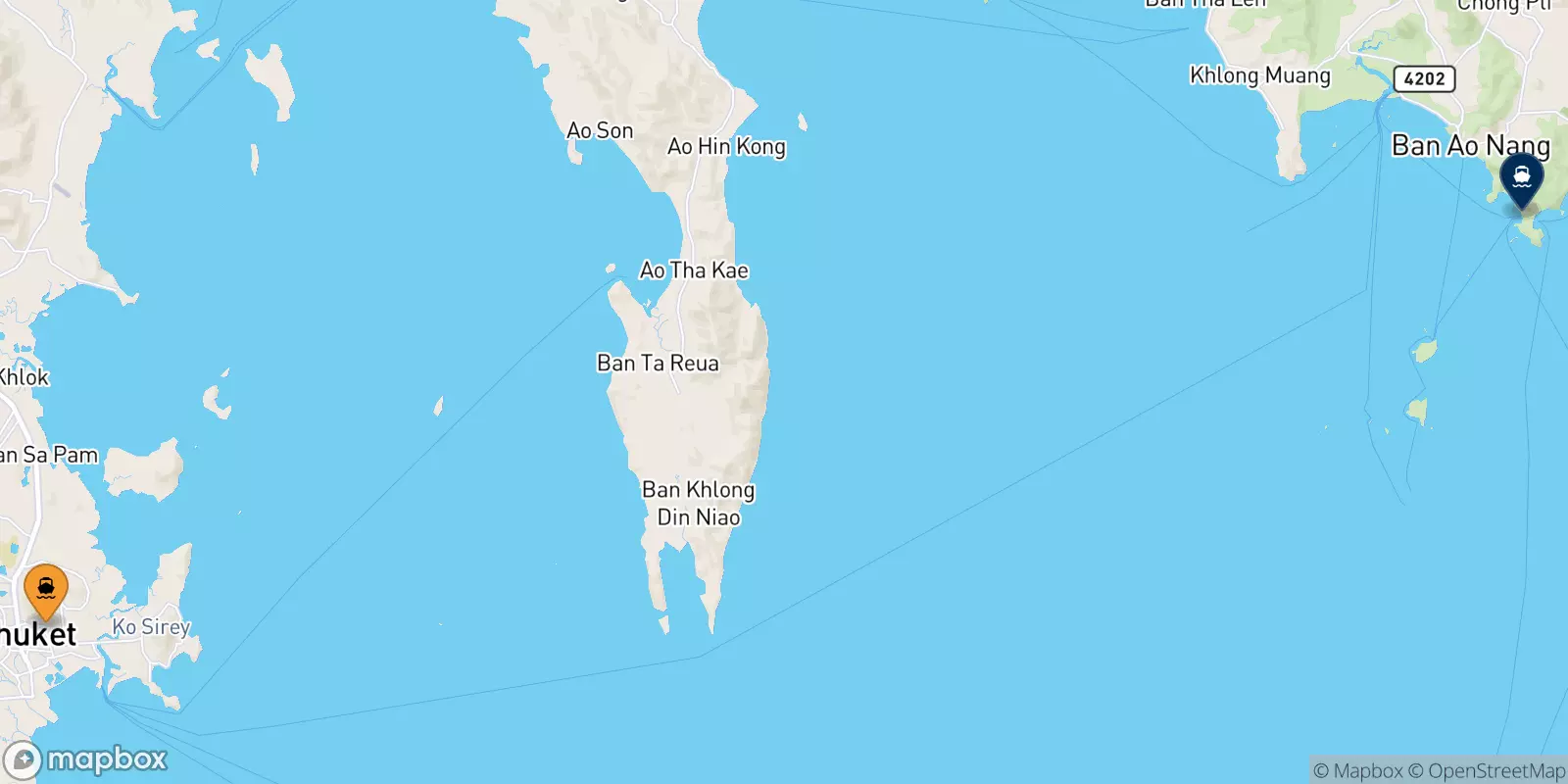 Ferry dal Île De Phuket pour Railay Beach