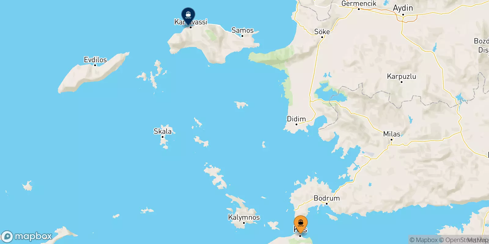 Ferry de Kos pour Karlovassi (Samos)
