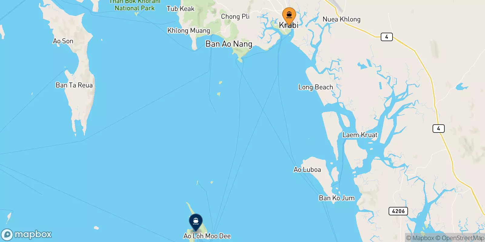Ferry de Krabi (Kong Ka Pier) per il Thaïlande